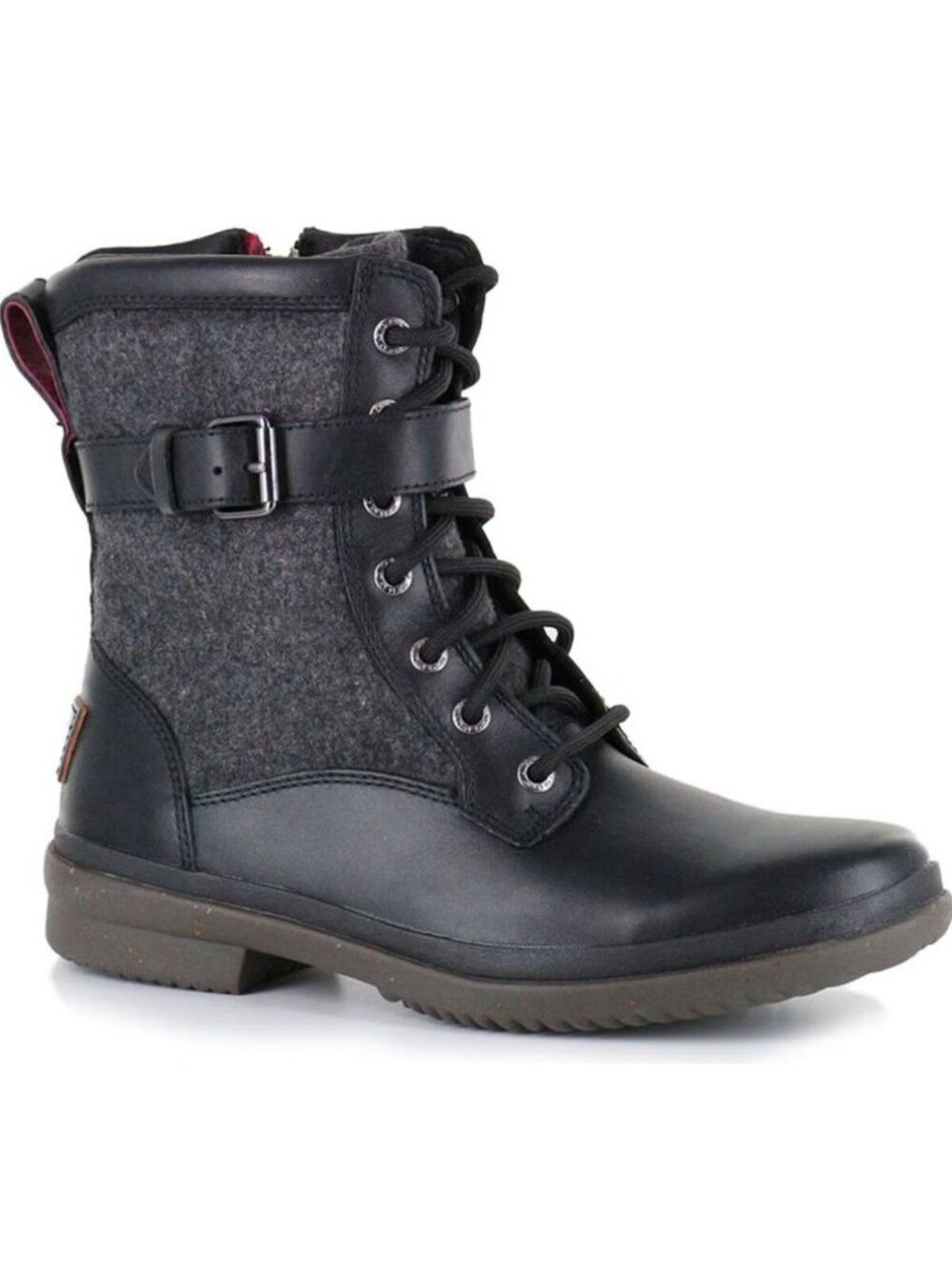 UGG Womens Black Kesey Waterproof Wool Leather Winter Boots 7.5